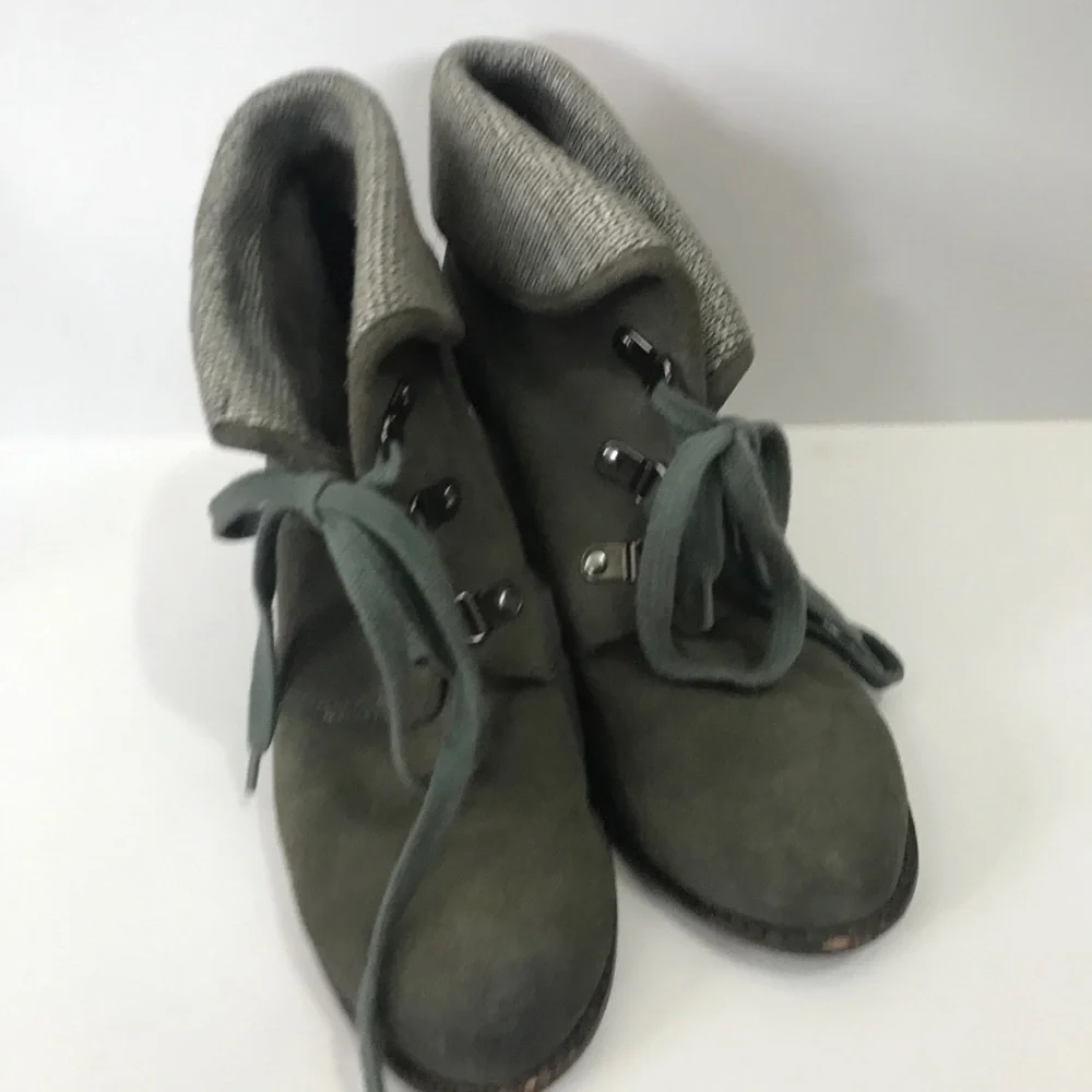 Splendid | Lyon Suede Leather Lace Up Heel Bootie
